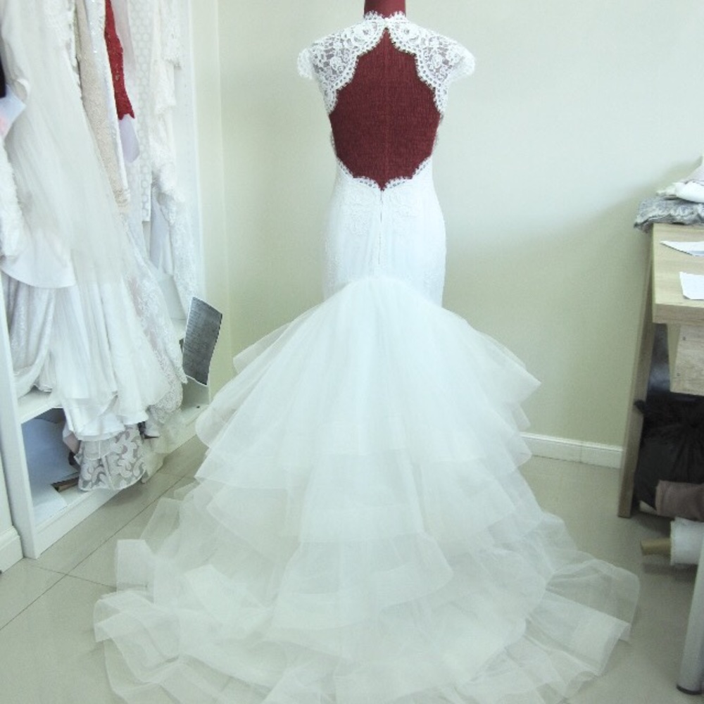 Low-back Lace Wedding Dress - Custom